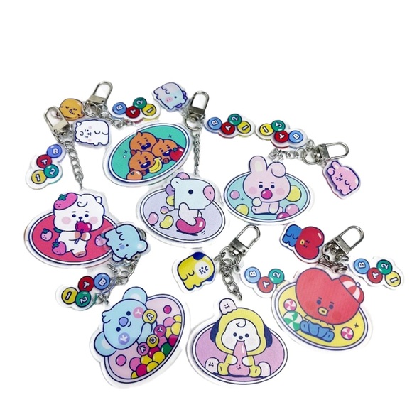 BT21 Line Friends Shooky Yoongi Acrylic Keychain - Picture 2 of 2